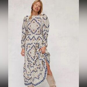 New Anthropologie Othilia Patchwork Maxi Dress Size Small